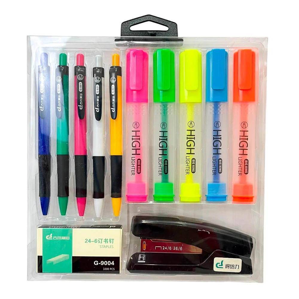 Set de Bolígrafos Imagen School con Accesorios – 12 Piezas