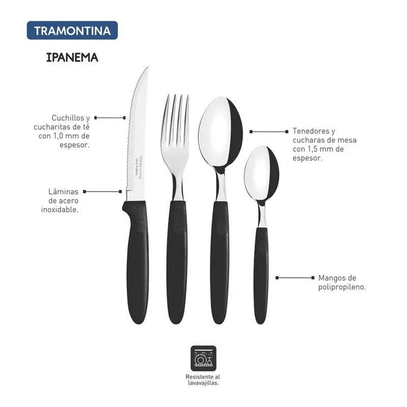 Set De Cubiertos Tramontina De 24 Piezas - Image 2