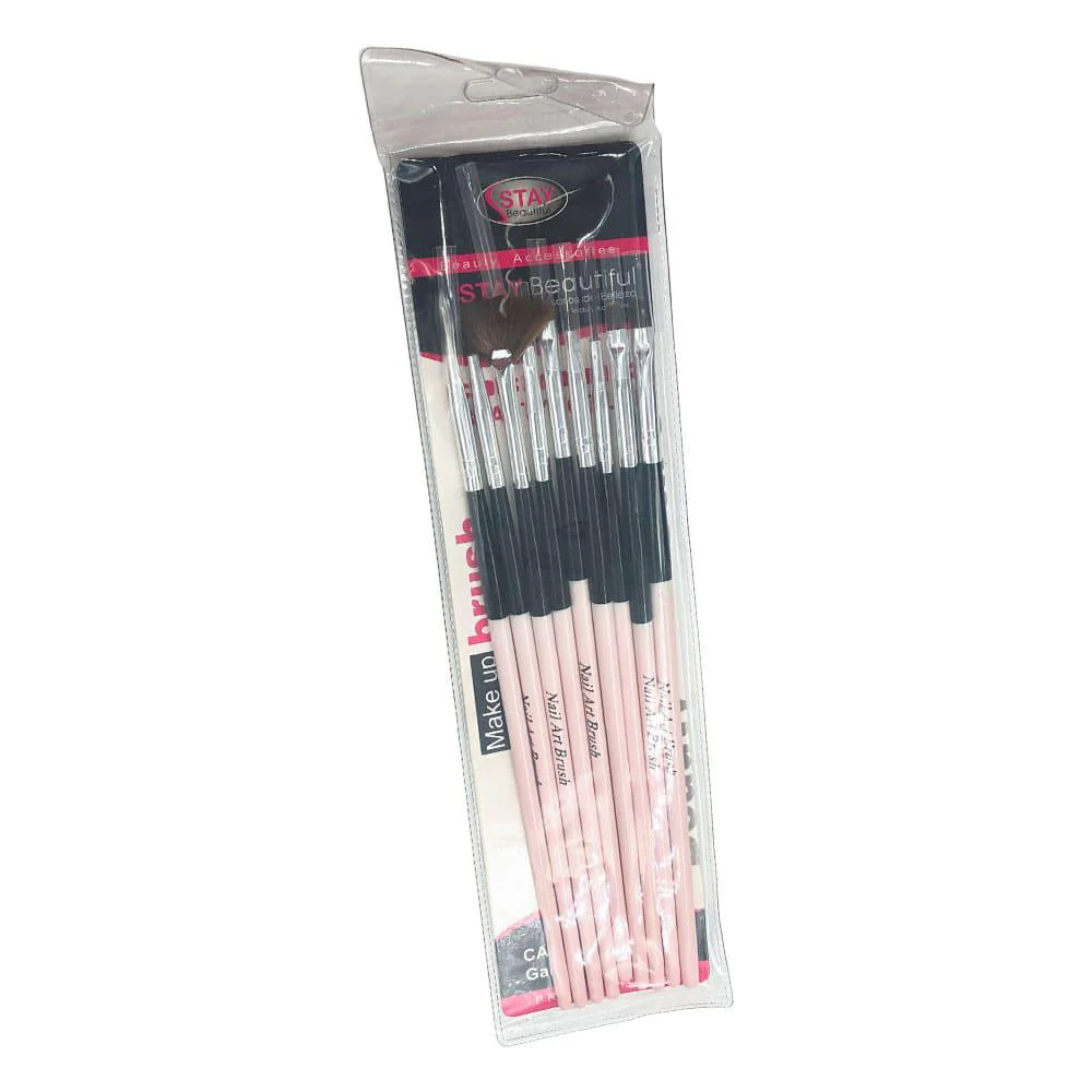 Set de Pinceles Stay Beautiful Para Uñas Acrílicas