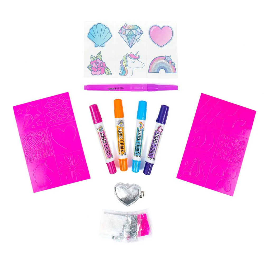 Set de Tizas Para el Cabello Just My Style Con Plantillas