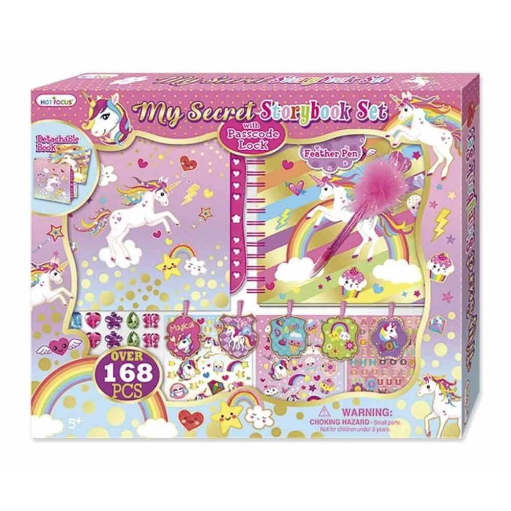 Set Diario Hot Focus Unicornio 168 Piezas