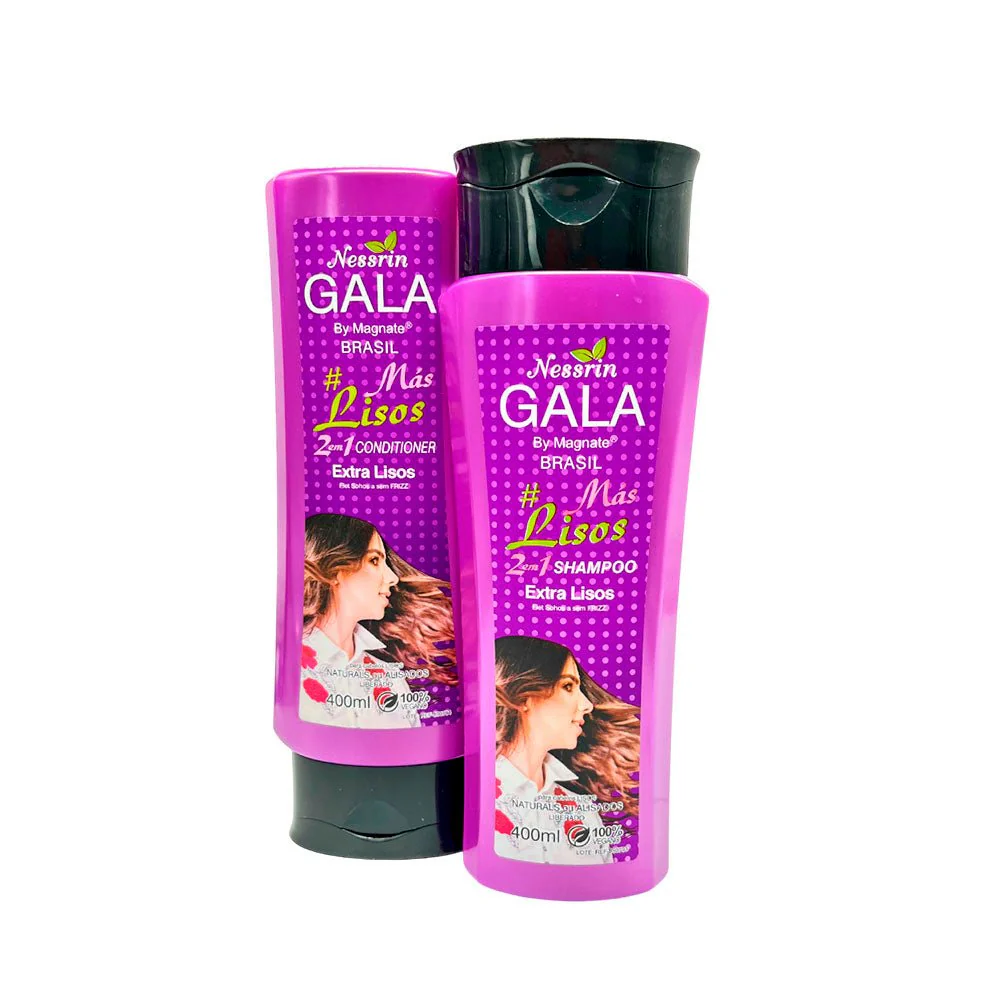 Shampoo/Acondicionador Nessrin Gala Más Lisos 400 ML - Image 3