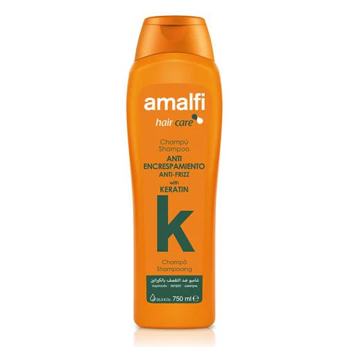 Shampoo Amalfi Con Keratina Para Cabello Encrespado 750 ml