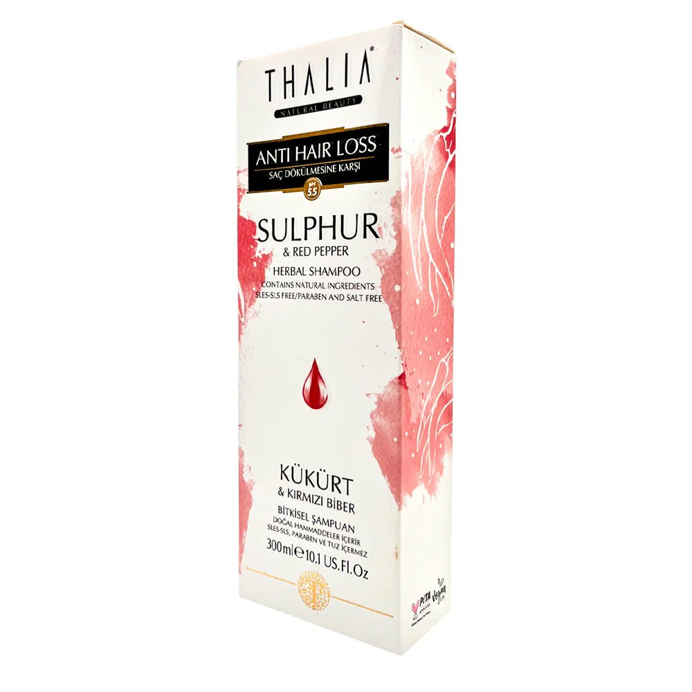Shampoo Herbal Thalia Anticaída Con Azufre y Pimienta Roja - 300 ml - Image 3