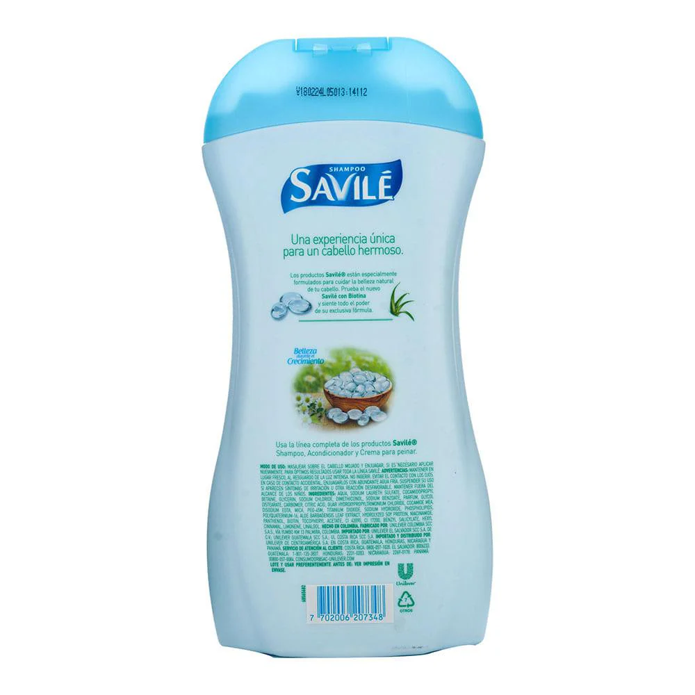 Shampoo Savile Biotina 550 ml - Image 2