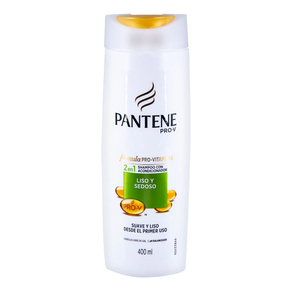 Shampoo y Acondicionador 2 En 1 Pantene Liso y Sedoso 400 ml