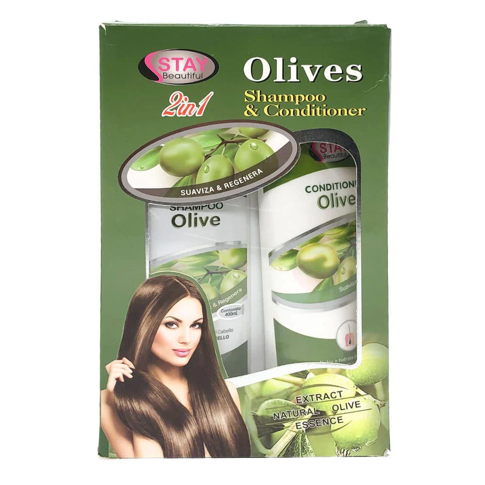 Shampoo y Acondicionador Stay Beautiful Con Oliva - Image 2