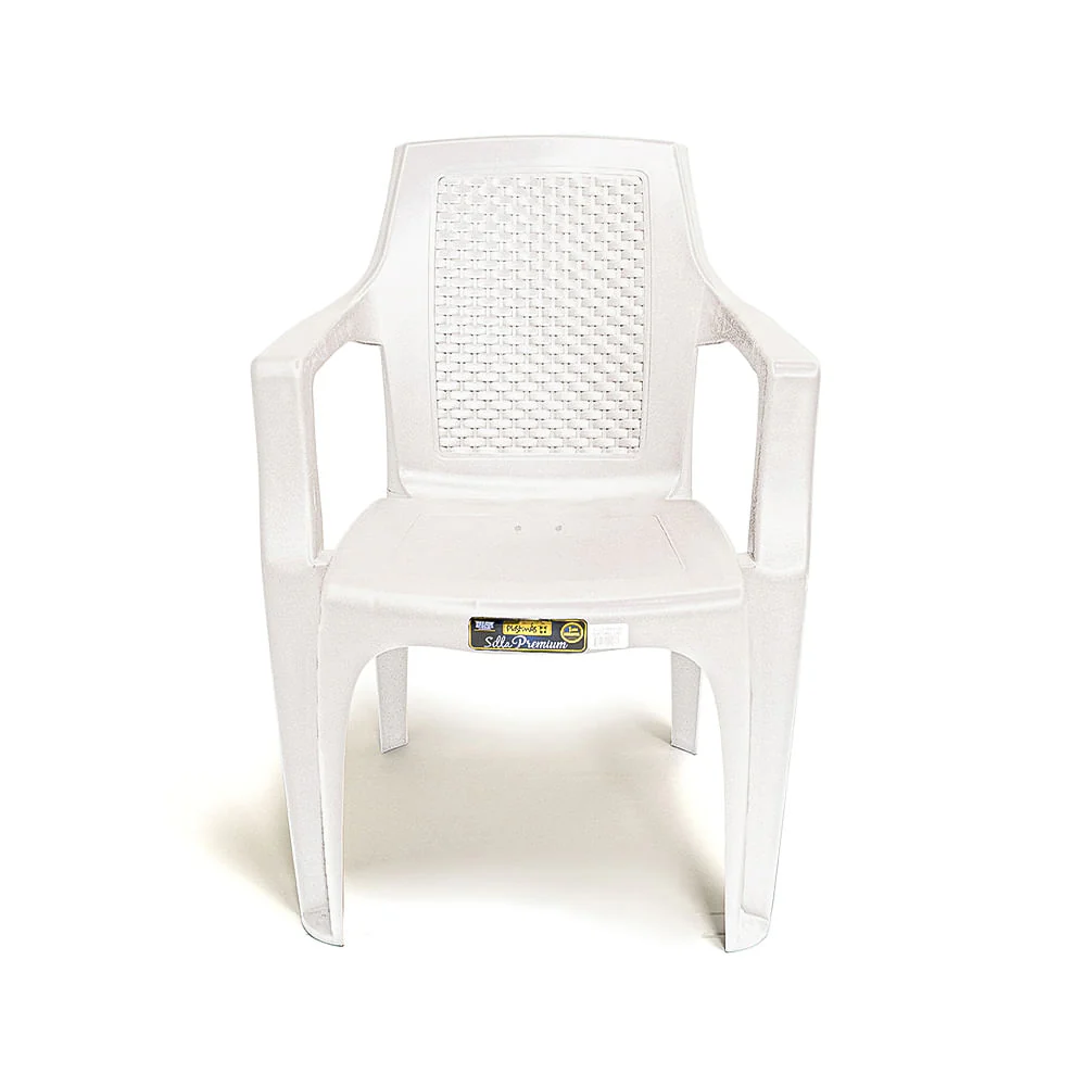 Silla Premium / Plastimas / Con brazos de plástico / Blanca