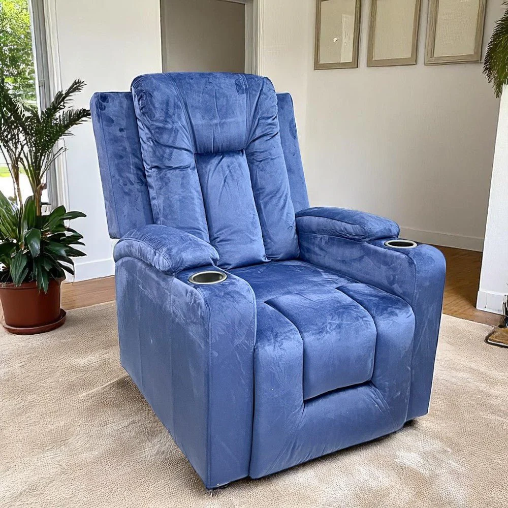 Sillón Reclinable Beneli Home 77.5 X 77 X 95 CM Azul