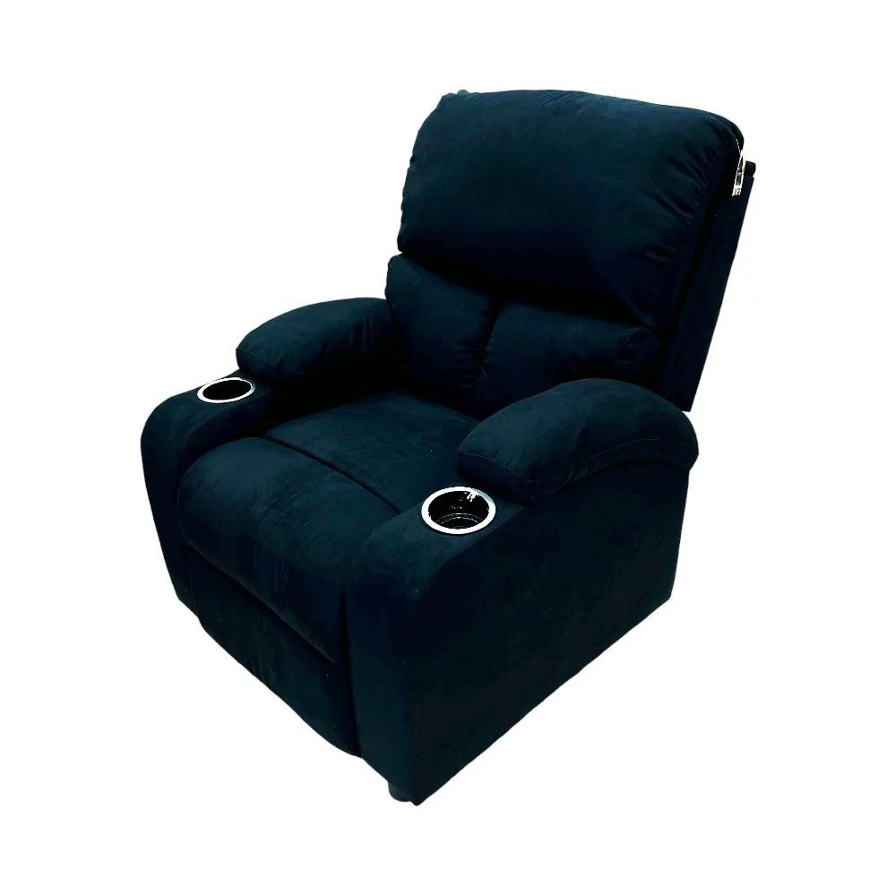 Sillón Reclinable Elements Furniture Tela Negro