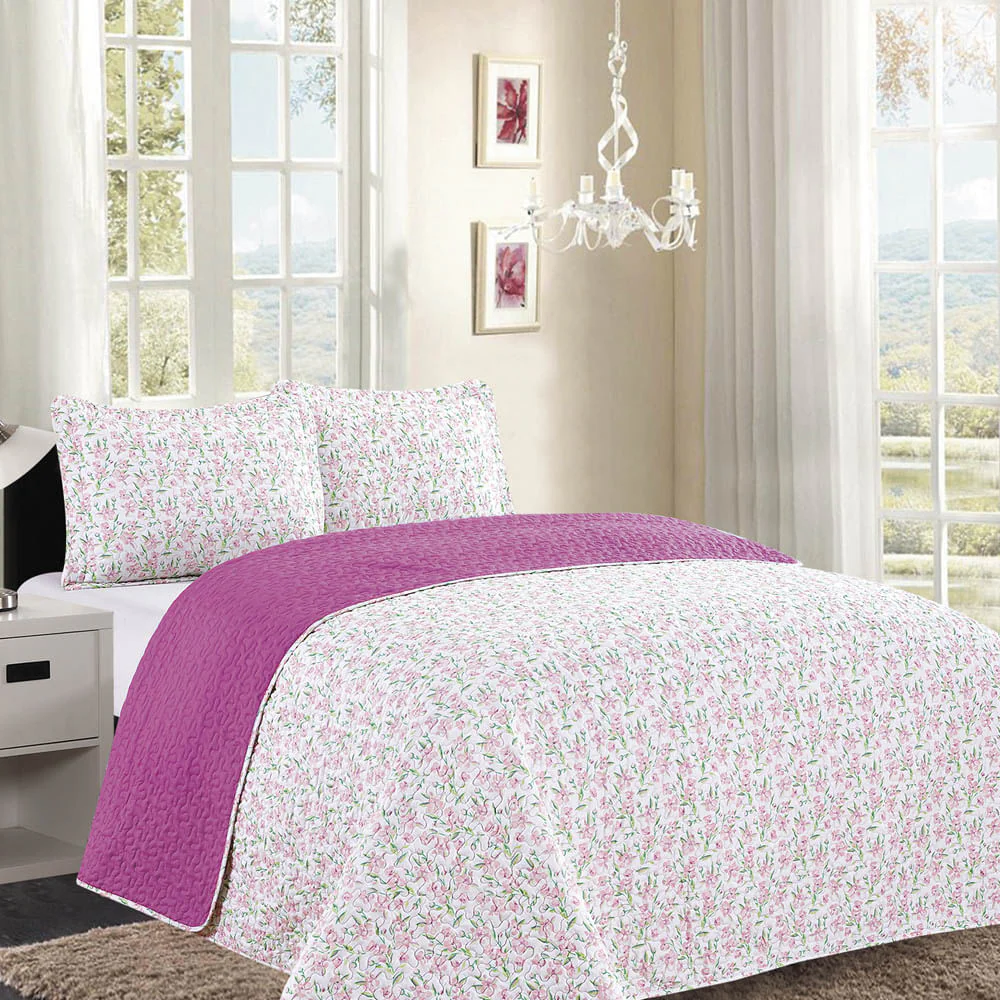 Sobrecama Blossom Home Accents Set de 3 Piezas - QUEEN