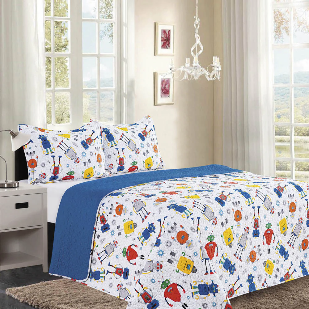 SOBRECAMA QUEEN ROBOT INFANTIL REVERSIBL - Image 2