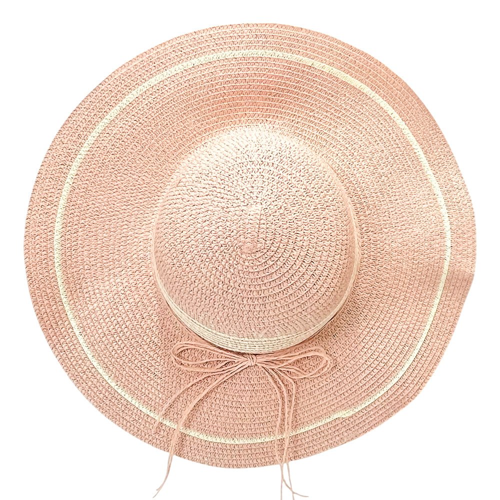 Sombrero de Playa Divine Para Dama / Ala Ancha 11 cm / Con Lazo / Surtido