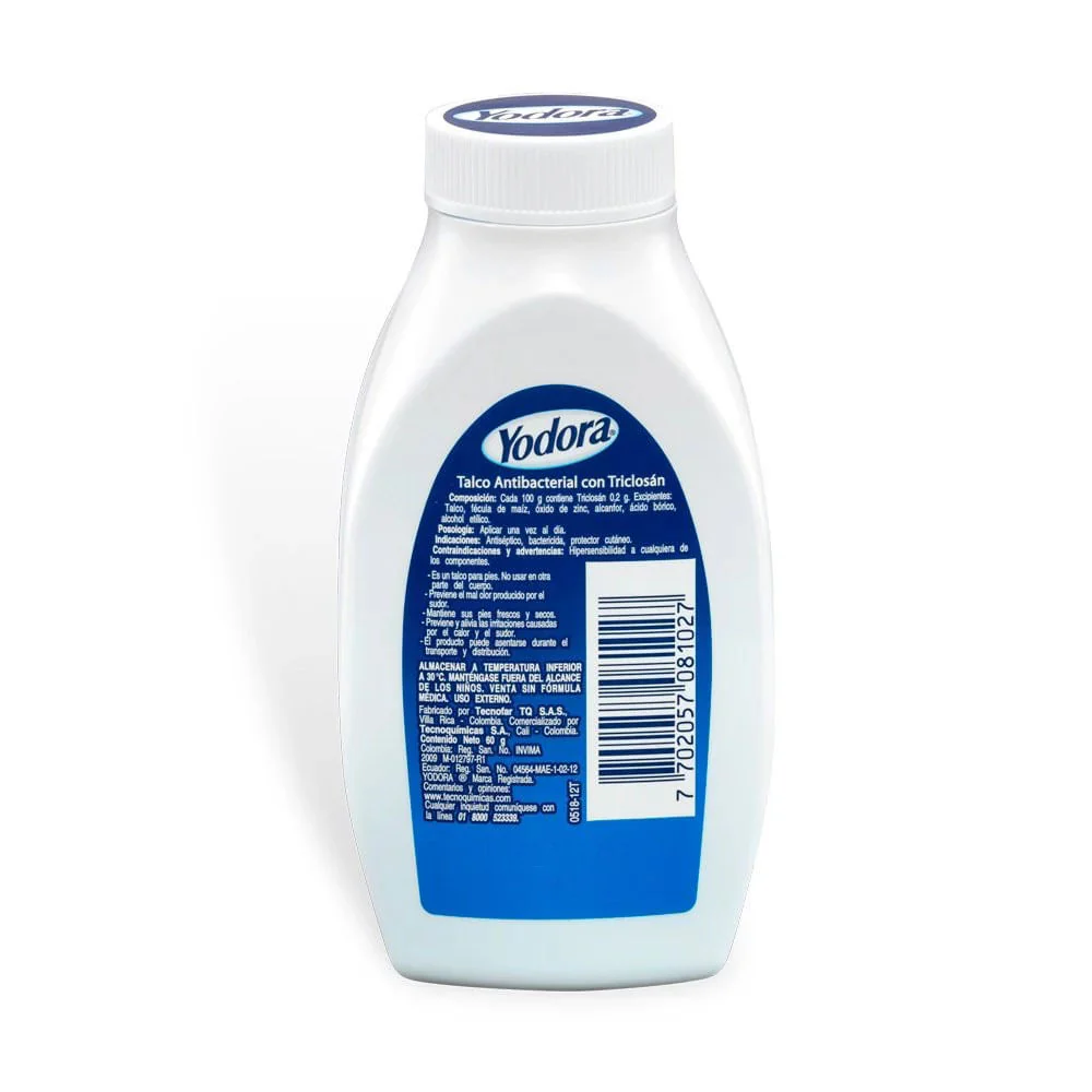 Talco Antibacterial Yodora 60 g - Image 2