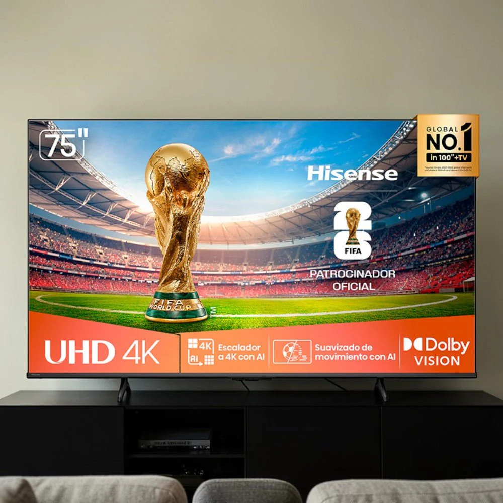 Televisor Hisense de 75" / UHD / SMART / 4K