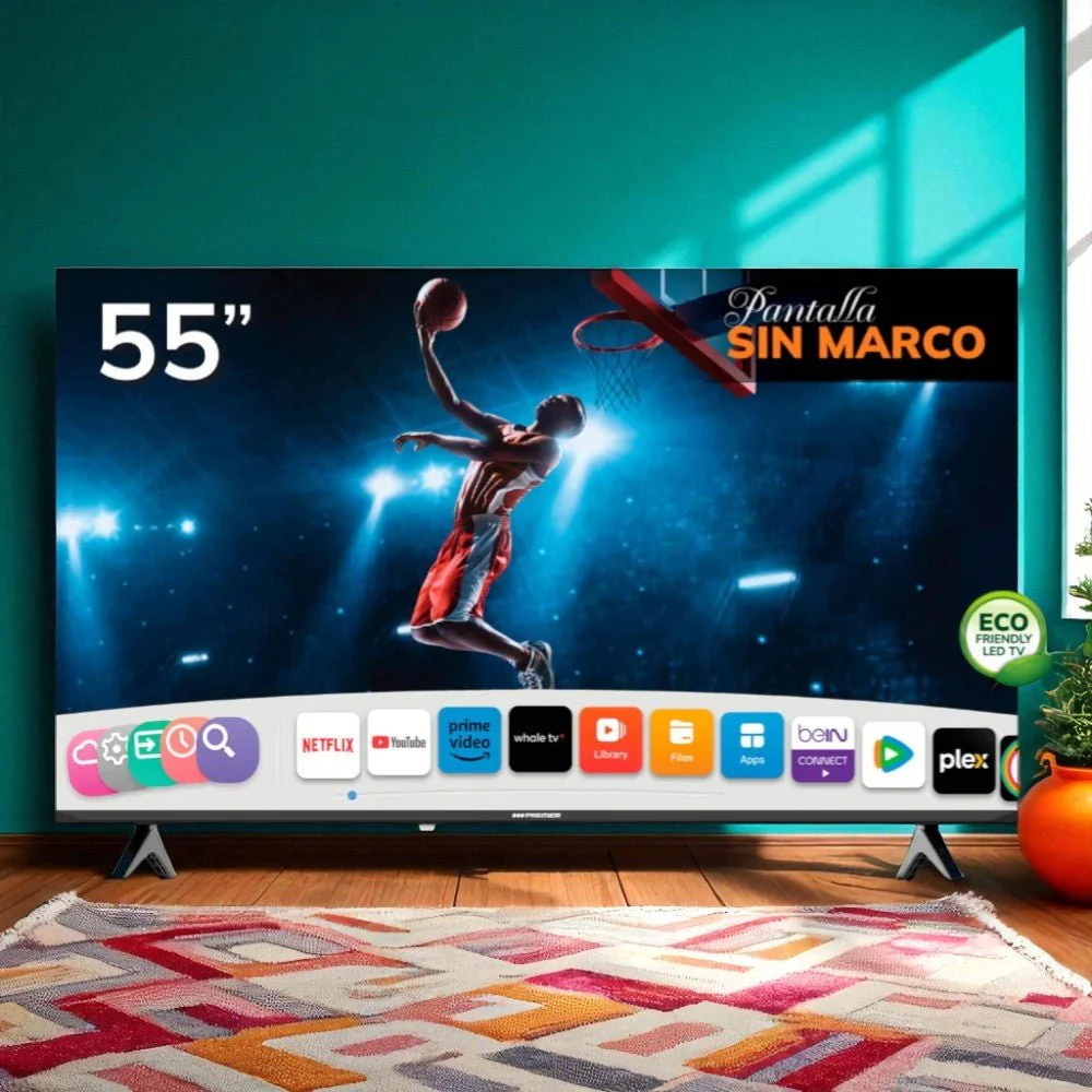 Televisor Premier 55" / Smart TV / UHD / Sin Marco