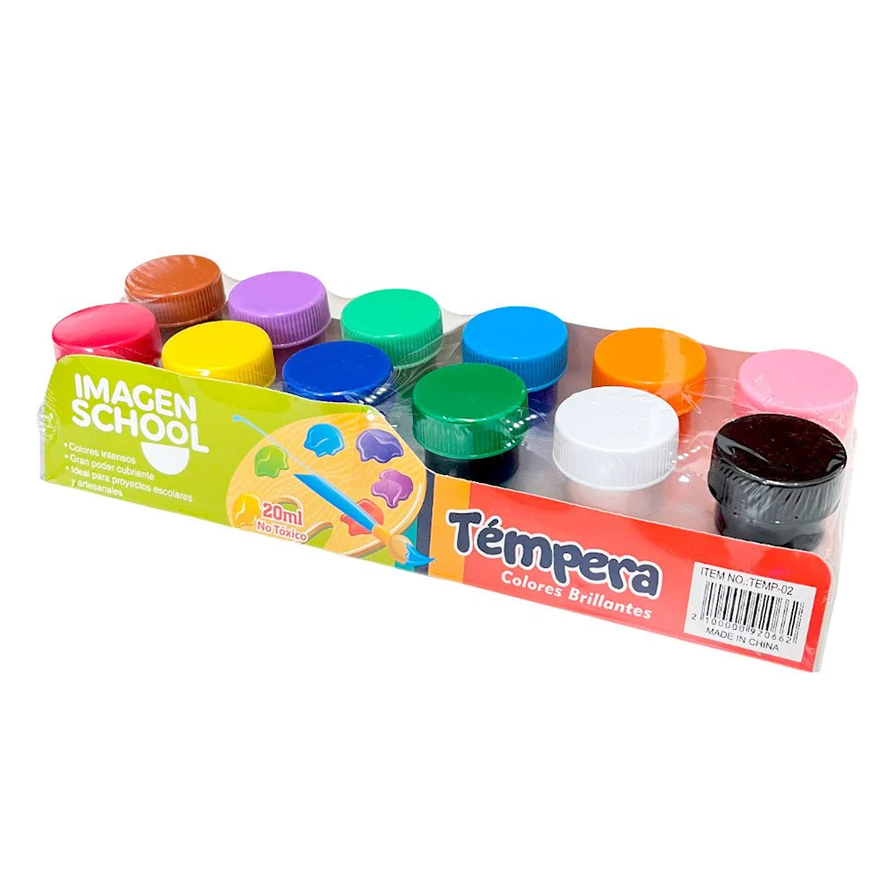 Tempera Imagen School / 12 Colores - Brillantes - Image 3