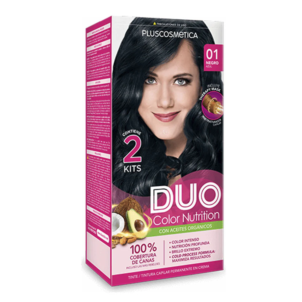 Tinte Duo Kit Color Cream 1 Negro Azul
