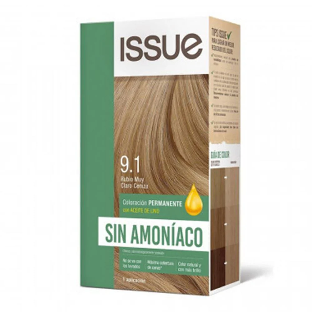 Tinte Issue Sin Amoníaco Rubio Claro Cenizo 9.1