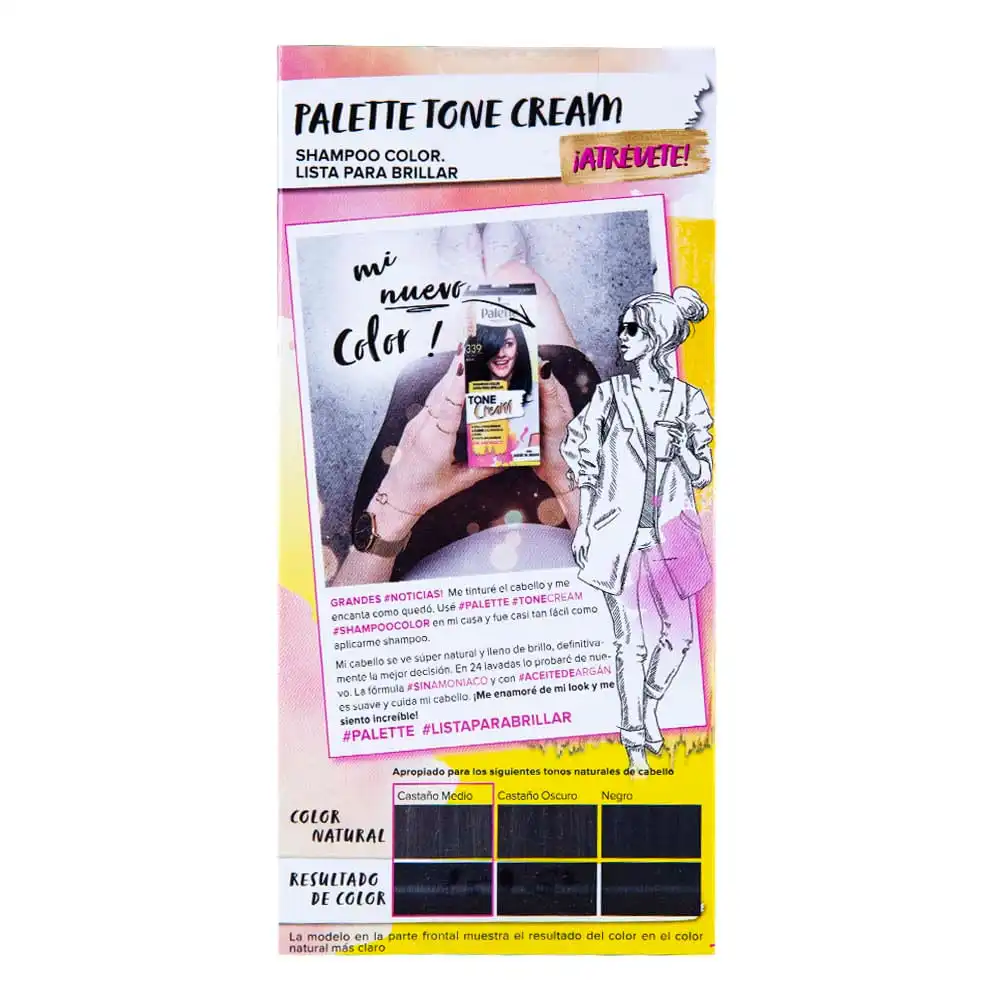 Tinte Palette Tone Cream Negro Azul 339 - Image 3