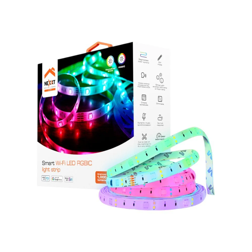 Tira de Luz Led Inteligente Nexxt Solutions Wi-Fi / RGBIC de 5m - Image 2