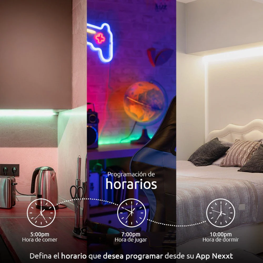 Tira de Luz Led Inteligente Nexxt Solutions Wi-Fi / RGBIC de 5m - Image 5