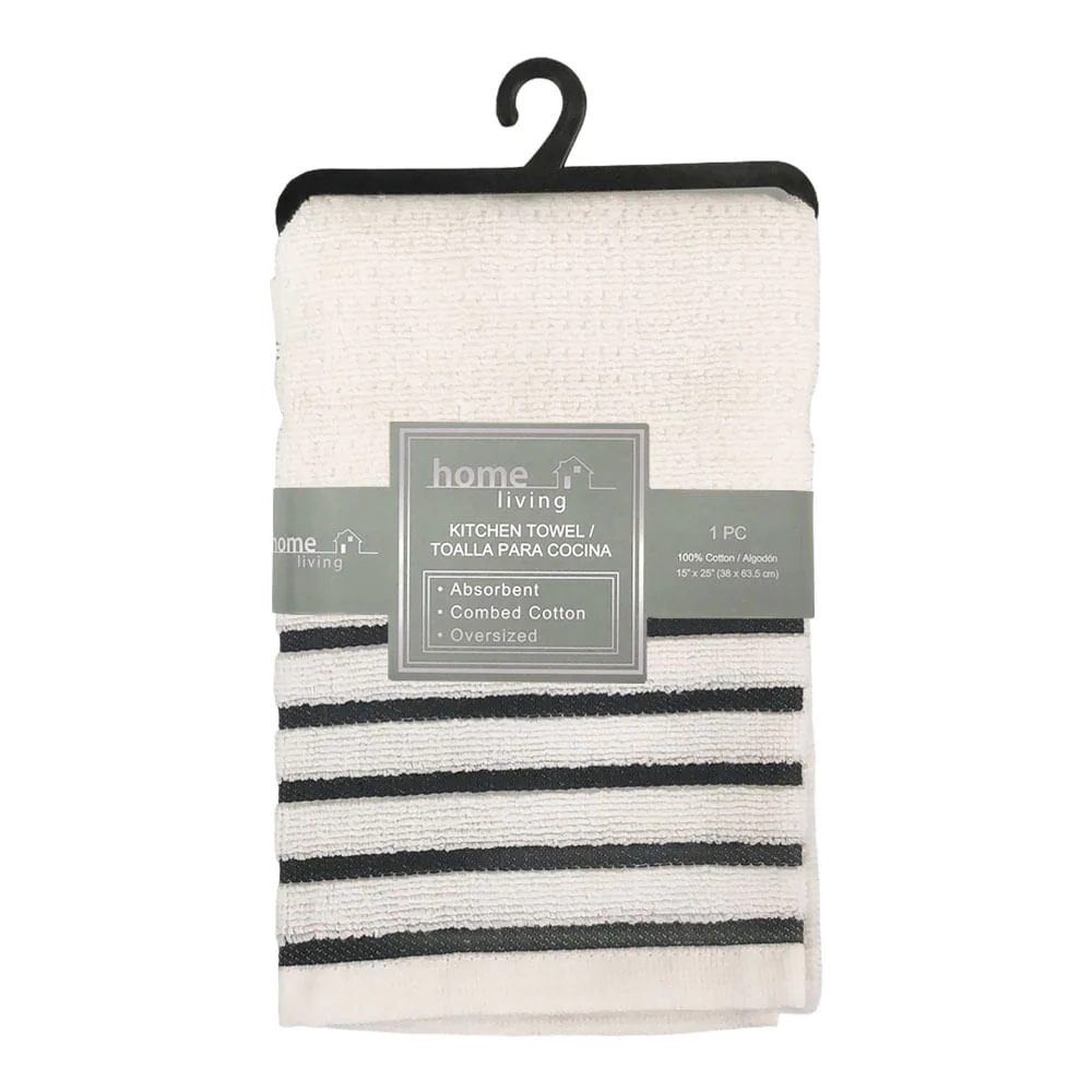Toalla de Cocina Home Living 115 gsm de 15 x 25 - Gris Oscuro