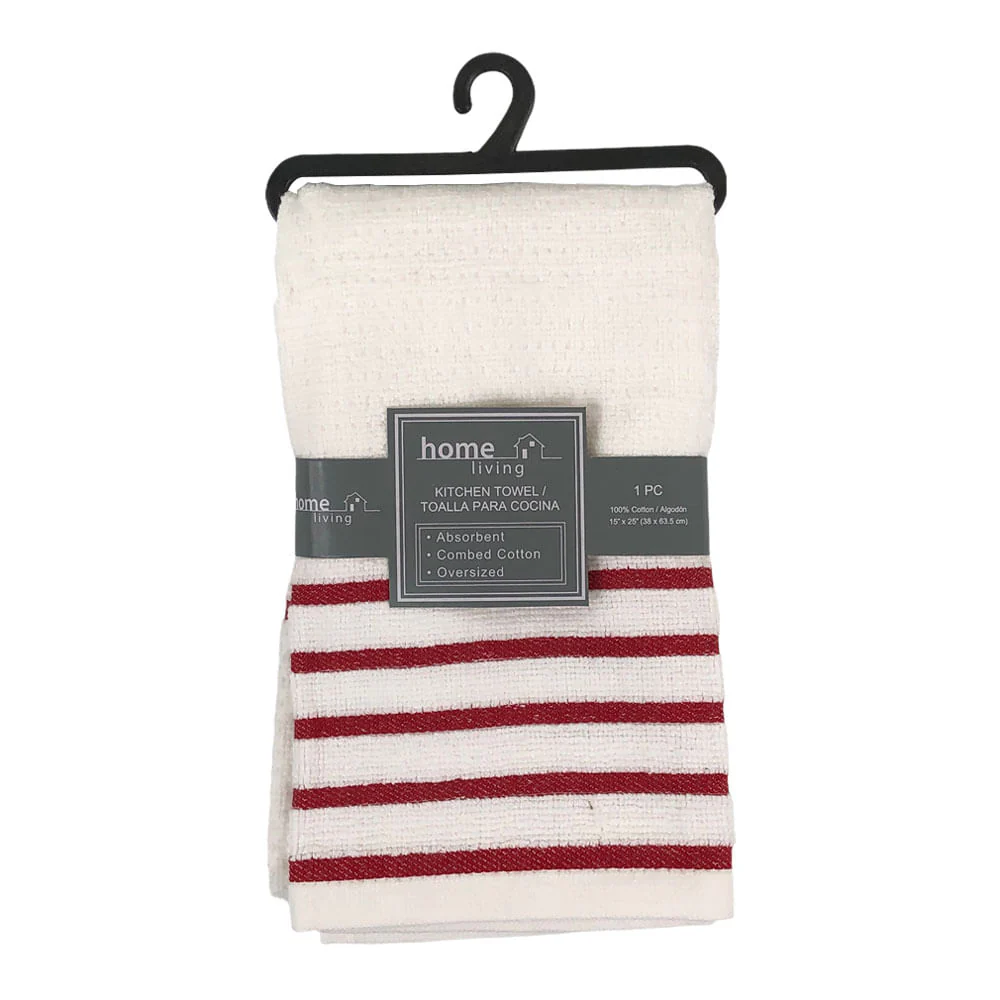 Toalla de Cocina Home Living 115 gsm de 15 x 25 - Rojo