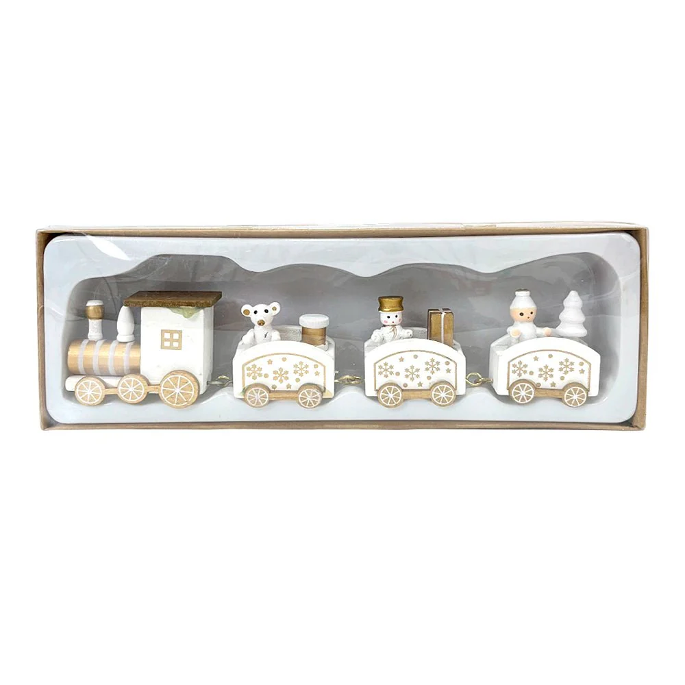 Tren Navideño Decorativo / Blanco-Dorado / Christmas Elegance - Image 2