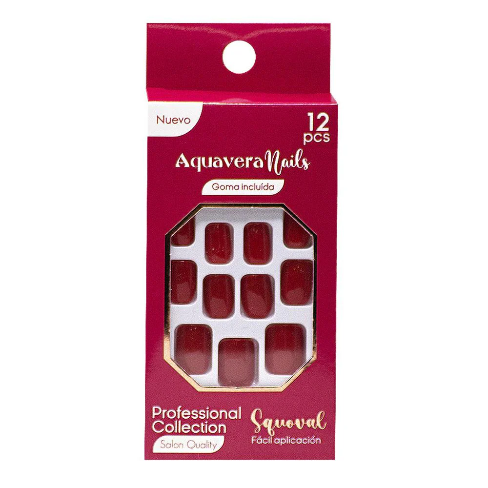 Uñas Falsas Aquavera Squoval 7 Para Dama