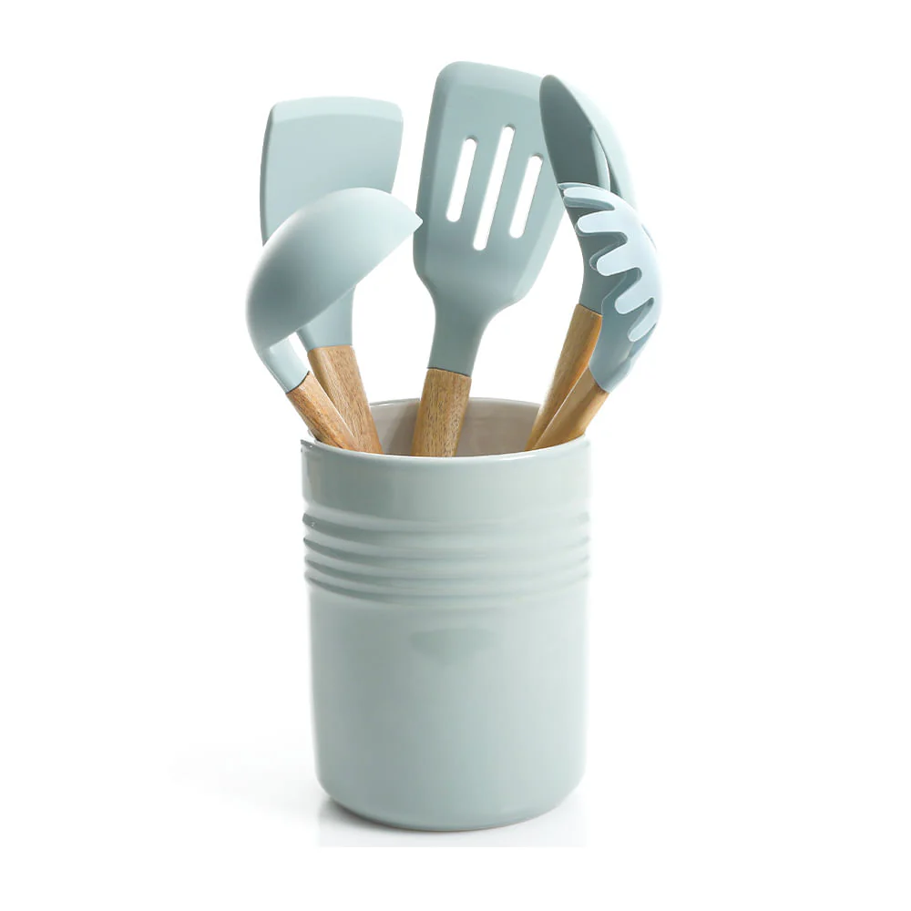 Utensilios Para Cocinar Gibson Plaza Café 6 Piezas Celeste