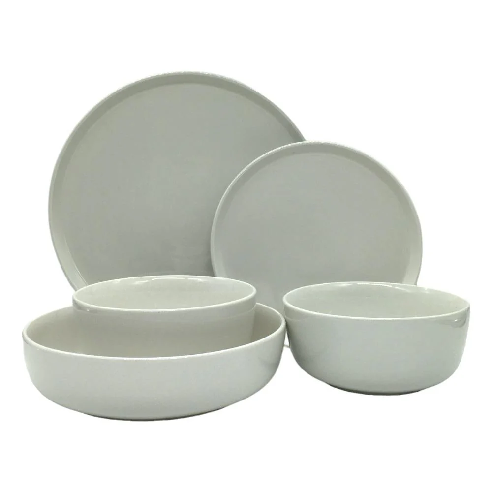 Vajilla De Cerámica Gibson De 16 Piezas Blanco - Image 3