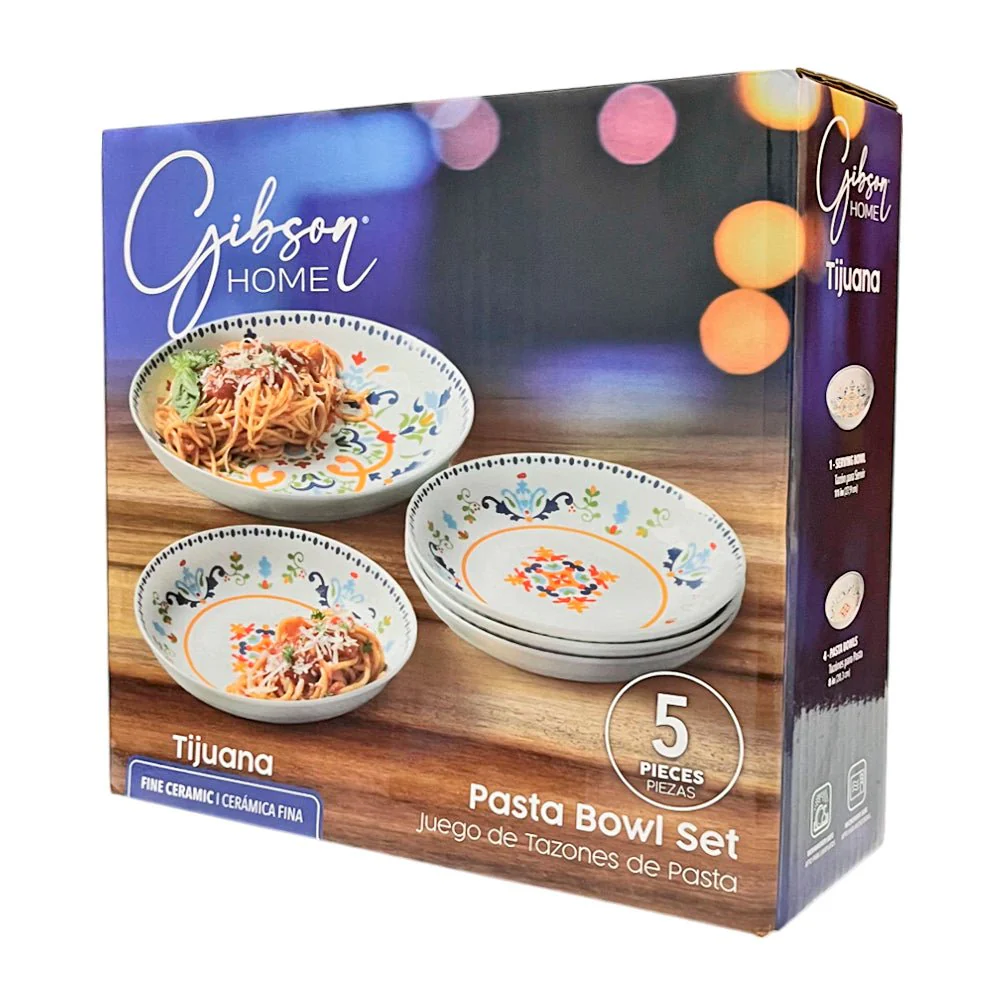 Vajilla De Cerámica Para Pasta Tijuanas 5 Piezas Gibson Home - Image 2