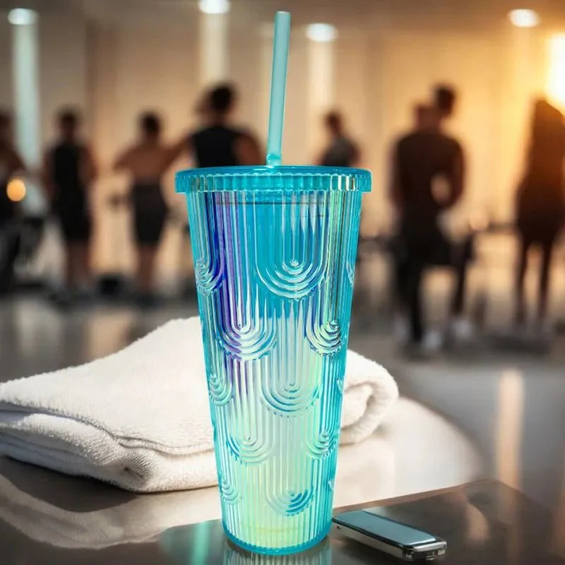 Vaso Acrílico Diamond Home de 710Ml / Tapa Y Carrizo/Surtido - Image 2