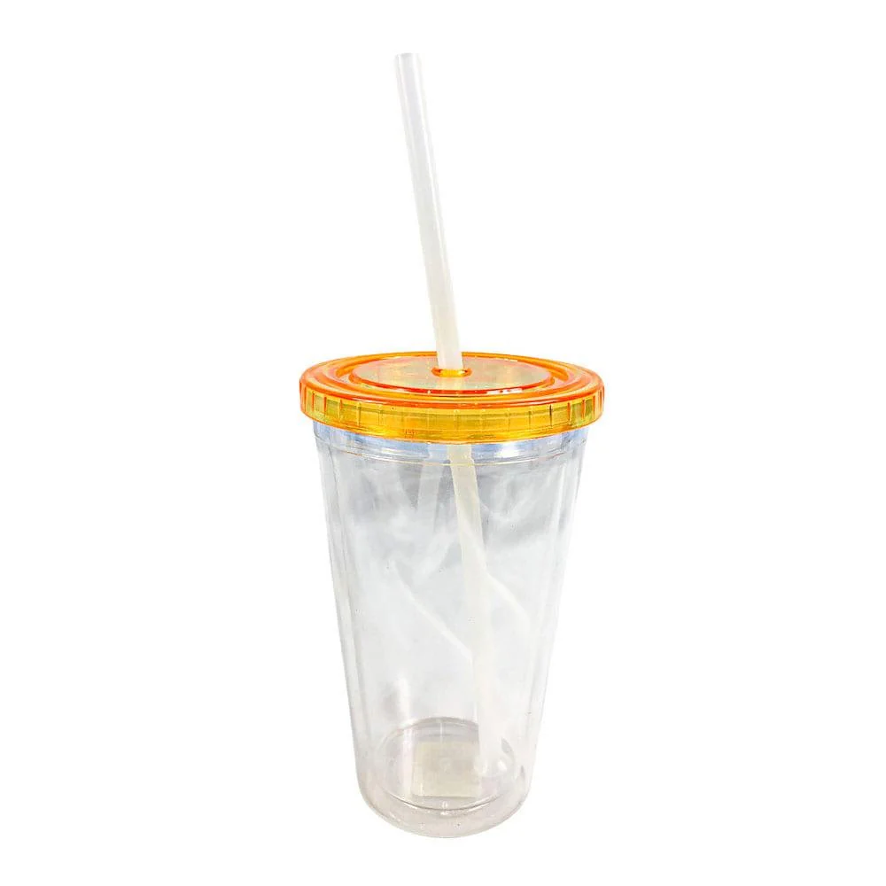 Vaso de Acrílico Con Tapa Dc Wholesales 6.5'' x 4''