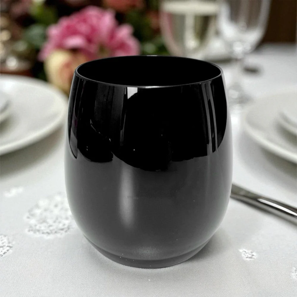 Vaso Plástico 12 Onzas Lillian 6 Piezas / Negro