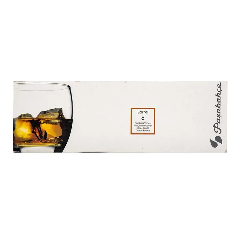 Vasos Para Whisky Barrel Pasabahce 4 oz de Vidrio 6 Piezas - Image 2