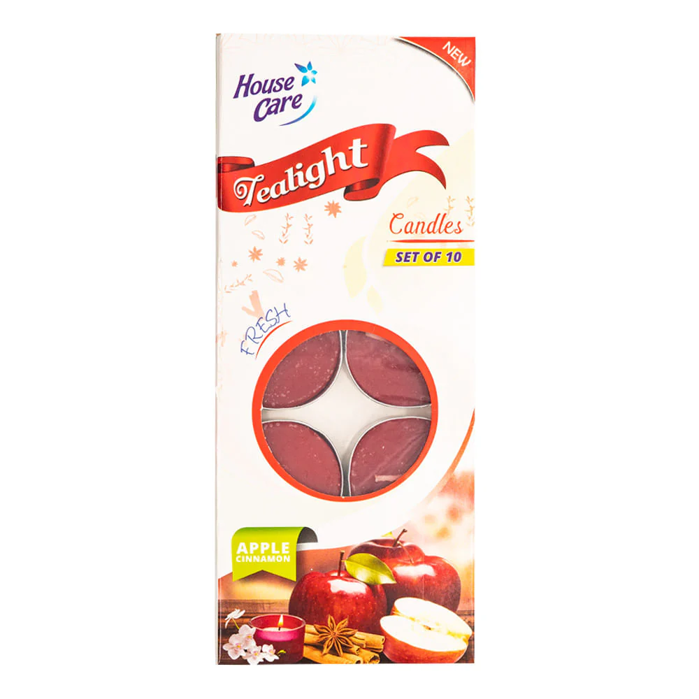 Velas House Care Tealight Con Aroma a Manzana y Canela 10 Piezas